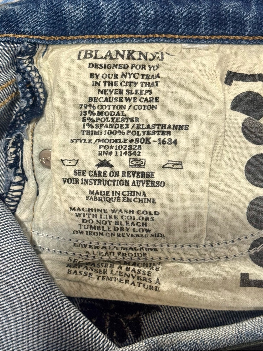 [BLANKNYC] Black Floral Embroidered Distressed Skinny Jeans Size 29 - Picture 4 of 4